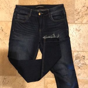 Prosperity fringe bottom skinny jeans